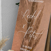 Rose Gold Mirror Acrylic Welcome Sign